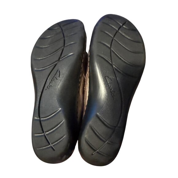 Clarks Women's 8W Ashland Lane Q Loafers Golden Golden Brown Leather Slip on - Picture 7 of 9